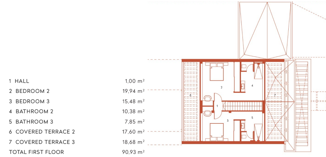 Floor plan for Villa de Lujo ref 3065 for sale in Altaona Golf And Country Village Spain - Quality Homes Costa Cálida