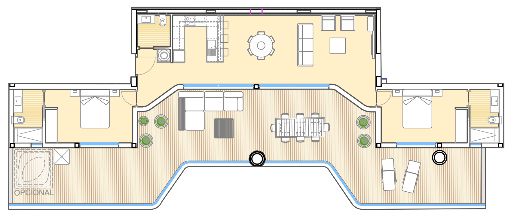 Floor plan for Apartment ref 3117 for sale in Isea Calma Spain - Quality Homes Costa Cálida