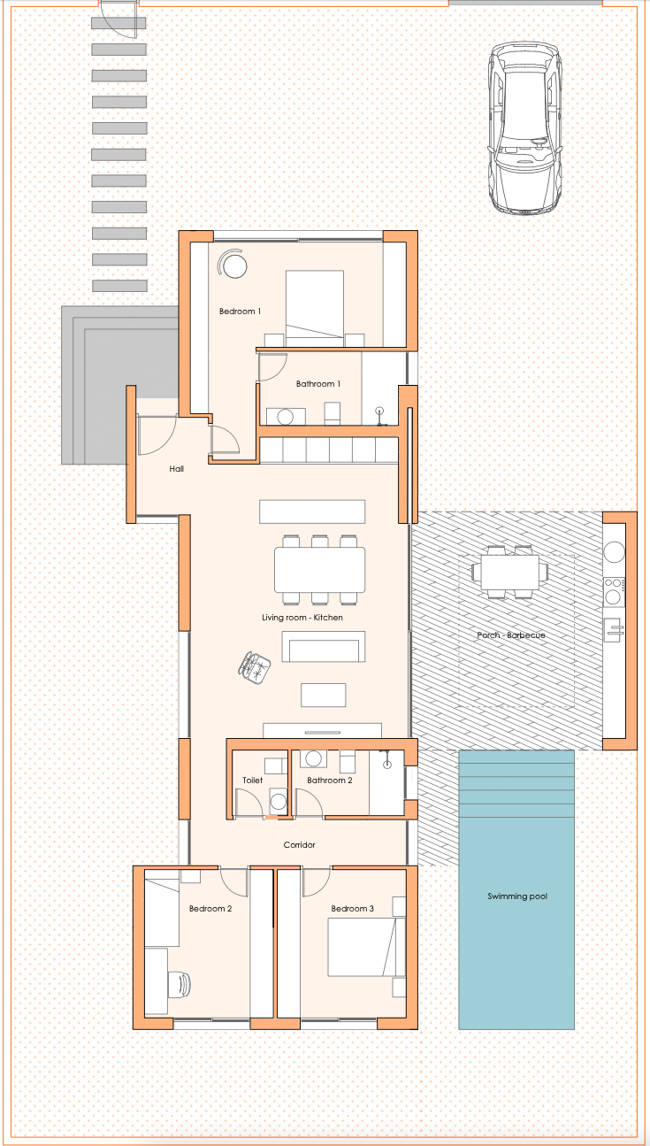 Floor plan for Villa ref 3823 for sale in Altaona Golf And Country Village Spain - Quality Homes Costa Cálida