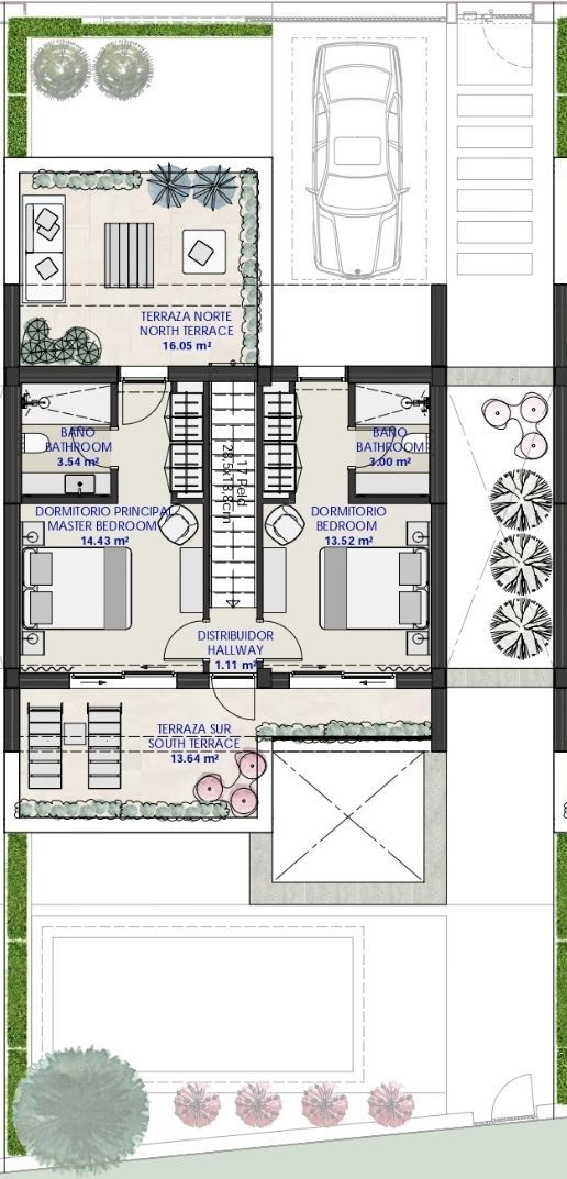 Floor plan for Villa ref 3893 for sale in Santa Rosalia Lake And Life Resort Spain - Quality Homes Costa Cálida