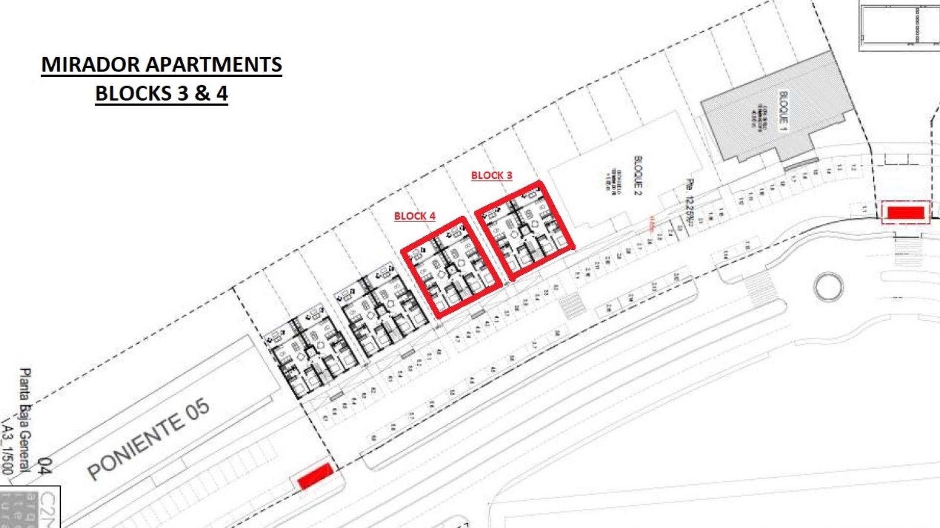 Plano de planta para Apartamento ref 3913 para sale en Mirador Del Condado España - Quality Homes Costa Cálida