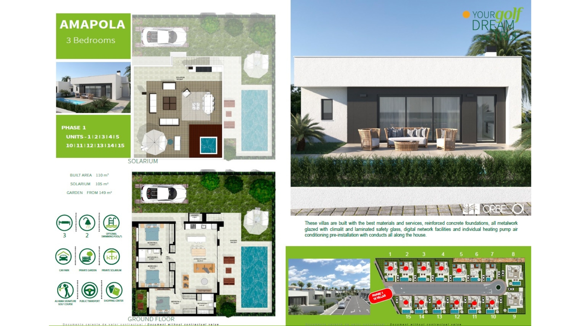 Floor plan for Villa ref 3914 for sale in Condado De Alhama Spain - Quality Homes Costa Cálida