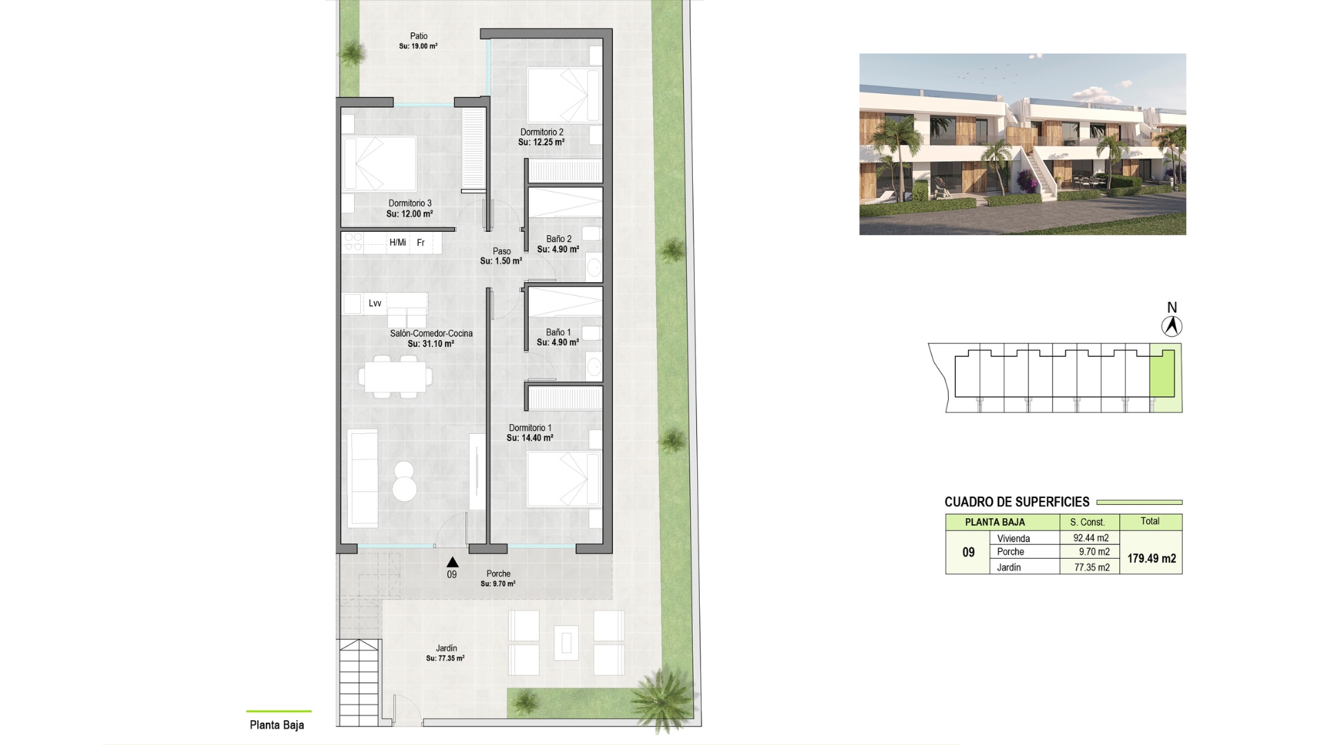 Floor plan for Villa ref 3920 for sale in Condado De Alhama Spain - Quality Homes Costa Cálida