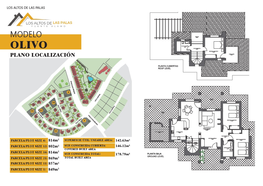 Plano de planta para Villa ref 3959 para sale en Las Palas España - Quality Homes Costa Cálida