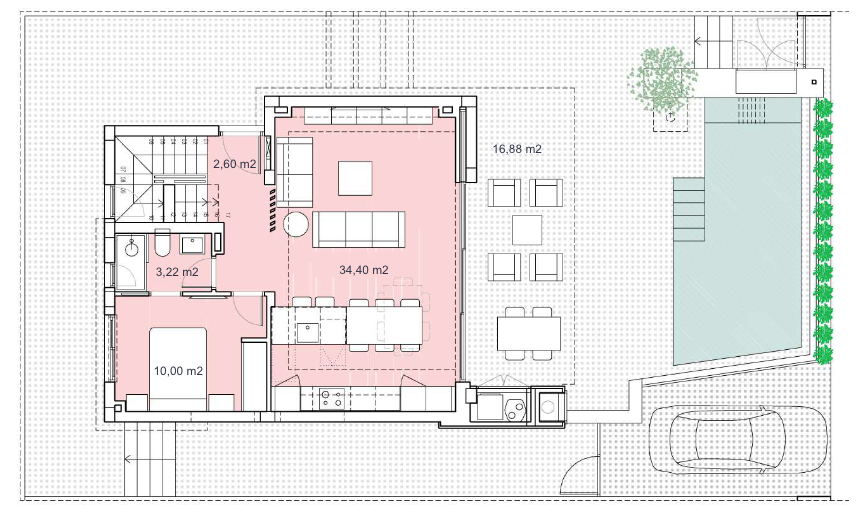 Floor plan for Villa ref 3950 for sale in Santa Rosalia Lake And Life Resort Spain - Quality Homes Costa Cálida