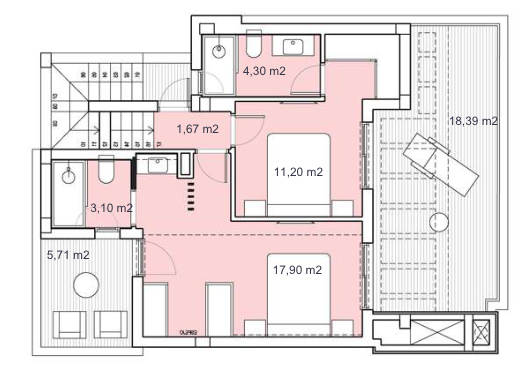 Floor plan for Villa ref 3950 for sale in Santa Rosalia Lake And Life Resort Spain - Quality Homes Costa Cálida
