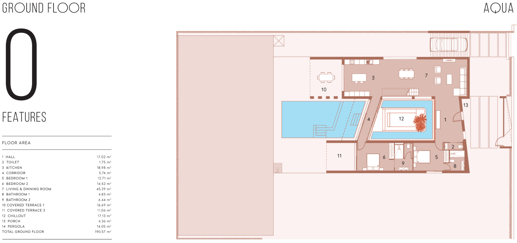 Floor plan for Villa ref 3749 for sale in Altaona Golf And Country Village Spain - Quality Homes Costa Cálida