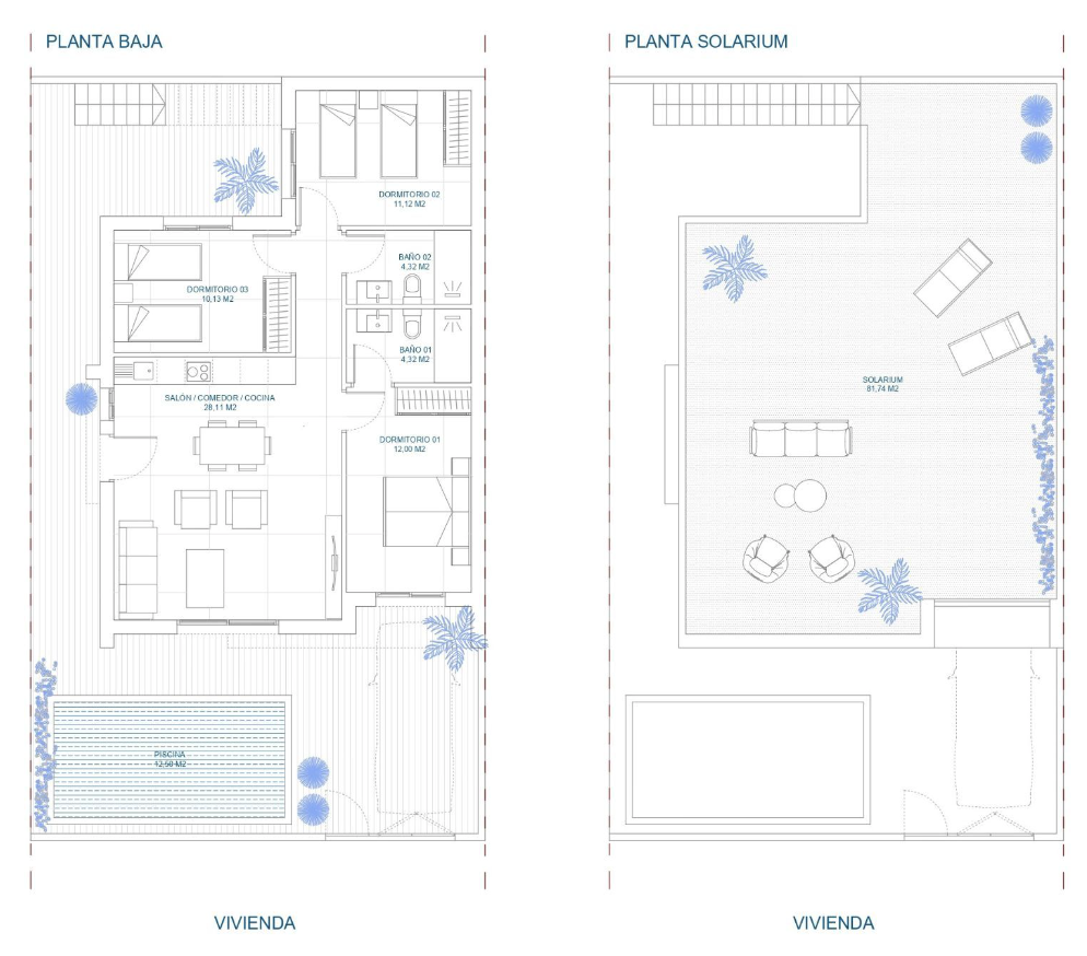 Floor plan for Villa ref 3714 for sale in Balsicas Spain - Quality Homes Costa Cálida
