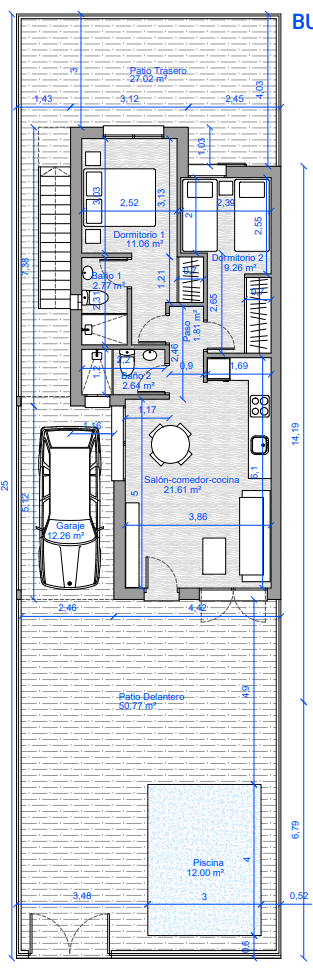 Floor plan for Villa ref 4061 for sale in Serena Golf Spain - Quality Homes Costa Cálida