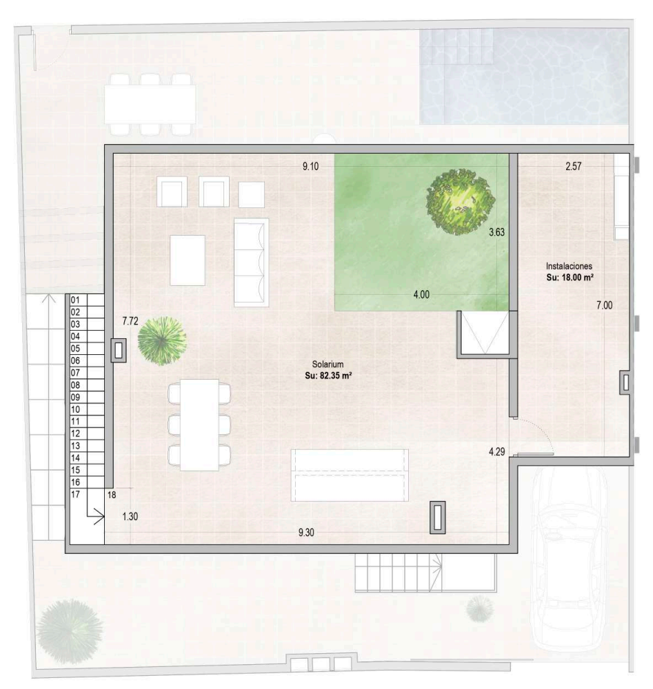 Floor plan for Villa ref 4138 for sale in Sucina Spain - Quality Homes Costa Cálida