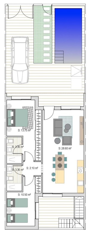Floor plan for Villa ref 3799 for sale in San Javier Spain - Quality Homes Costa Cálida